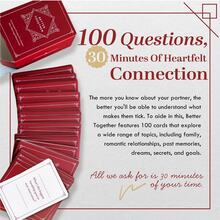 100pcs Romantic & Thoughtful Conversation Starter Cards, Creative Couples Gift Idea, Suitable For Valentine's Day/Christmas Party Fun Games & Presents - Multicolor - View 5