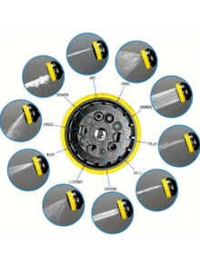 伸缩式园艺软管+黄色喷嘴套装，可将水管拉伸三倍，长度25-75英尺，耐用可伸缩软管，适用于清洁、灌溉等多种用途。 - 多色 - 查看 9