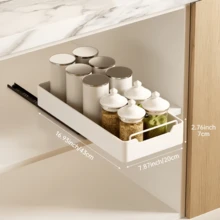 Pull-Out Storage Rack, No-Drill Sink Cabinet Pull-Out Organizer | Kitchen Seasoning/Cookware Pull-Out Storage Rack | Sliding Drawer And Kitchen Storage Organizer | Perfect Gift For Mother's Day, Father's Day And Anniversary - Multicolor - View 11
