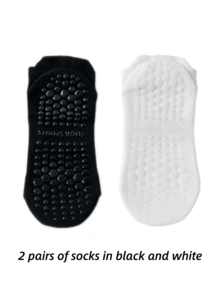 1/2/3/4 Pairs Non-Slip Breathable Sports Yoga Socks, Silicone Anti-Slip Mesh Short Socks, Dance Socks, Suitable For Indoor Fitness, Pilates, Outdoor Running, Cycling, Foot Protection Short Socks - Multicolor - View 21