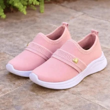 Girls' Easy-To-Wear Sneakers For Back To School - 淺粉色 - 查看 1