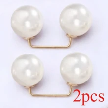 2 chiếc kẹp gấu quần jean đính ngọc trai, ghim cài chống phản quang, khóa giày chống trượt, dụng cụ điều chỉnh độ dài quần. - A - Xem 10