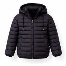 Boys' Puffer Jacket With Faux Fur And Hood, Winter, Cold Weather, Plush Lined, Waterproof, Children's/Youth Puffer Jacket - màu đen - Xem 2