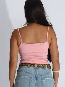 Kit Of 2 Women's Cropped Tank Tops, Basic Summer Style, Spandex - White/Baby Pink - View 7