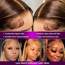 Tóc giả dài 28 inch, kiểu dáng Put And Go, không cần keo dán, 13x4 13*6, ren phía trước HD, tóc thẳng dài, tóc nguyên chất Brazil #P4/27, tóc highlight, mật độ 200%, không cần keo dán, tóc giả sợi tổng hợp dành cho nữ, kiểu dáng 5*5 4*4, ren đóng, tóc dài, đường chân tóc tự nhiên đã được tỉa sẵn, dùng hàng ngày. - SP4/27 - Xem 6