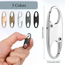 5/12pcs Zipper Lock Clips With Theft Deterrent,Household Essentials Zipper Pull Replacement.Outdoor Travel Essentials. - Gold (5 Pieces) - View 4