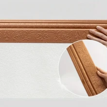 1 Roll 3.93 Inch X 90.55 Inch Self-Adhesive Waistline, Solid 3D Frame Wall Sticker For Decorating Wall Corners, Door Frame Edges, Wall Sticker Background Trim, For Wall Protection And Home Decor - A - View 16