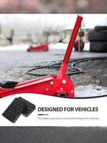 1Pc/2Pcs 120 * 80 * 20 Type Lifting Machine Rubber Pad Rubber Block Car Chassis Jack Rubber Pad - Black - View 7