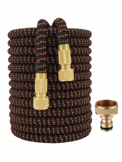 Garden Spray Hose, Telescopic Triple Hose, 25 Feet To 75 Feet, Durable Hose, Expandable Hose, Equipped With Universal Hose Connectors, Suitable For Garden Cleaning, Vehicle Washing, Etc