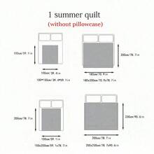 1件轻薄透气条纹被子，夏季降温毯，空调毯（不含枕套和床单），多种颜色可选，柔软透气，适合卧室、客房、旅行，现代风格，易于打理，可机洗。 - 小綠條 - 查看 3