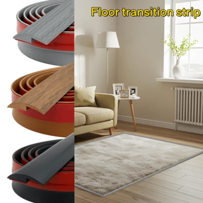 1pc 1m/39.37in Self-Adhesive Floor Transition Strip, Soft Wood Grain Design Edging Suitable For Carpet, Laminate Flooring And Thresholds