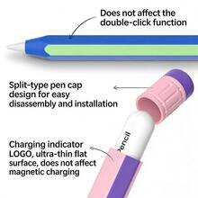 Apple Pencil 2nd Gen/Pencil Pro Protective Case, Stylus Sleeve - Multicolor - View 4