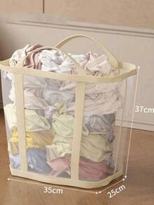 1pc Large-Capacity Foldable Laundry Basket With Handles – Portable, Space-Saving Storage Bag; Suitable For Home, Laundry Room, Dorm, And Travel Use; Pop-Up Hamper | Durable Rectangular Laundry Basket | Large-Capacity Storage Bag - Multicolor - View 17