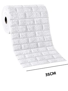 3D Foam Tile Stickers, Self-Adhesive Wall Decals, Suitable For Dorm/Study/Bathroom Decor, PVC Decorative Wallpaper, Waterproof Vinyl Contact Paper! Removable Bedroom Wallpaper Rolls, Easy DIY Upgrade! - White, Pink, Cute Animal Print - Multicolor - View 10