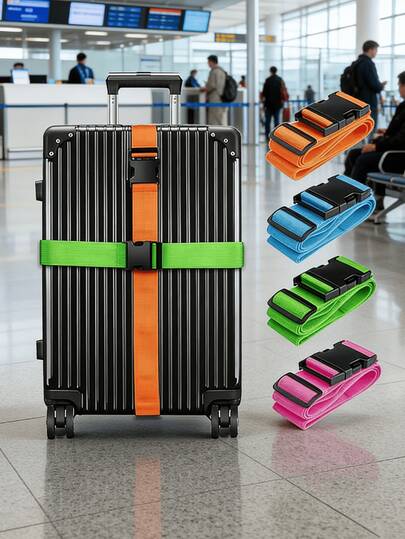 Verstellbarer Gepäckgurt, Reisekoffer Bindegurt, dicker Kreuz-Packriemen, Outdoor Reise Bindegurt, Gepäckanhänger, Trolley Koffer Fixiergurt, geeignet für Koffer, Zelt, feuchtigkeitsabweisende Matte, Rucksack, Reiseartikel, Decke, Yogamatte, Hüftgurt, Abnehm-Gürtel, Haushaltsbindung und mehr