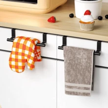 多功能毛巾架，不锈钢浴室毛巾架，无需钻孔，节省空间设计，毛巾杆悬挂式支架，适用于浴室、厨房、酒店橱柜等。 - 查看 11