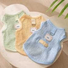 1pc Summer Lightweight Breathable Mesh Dog Vest, Prevents Fur Loss, Suitable For Poodle, Teddy, Devon Rex Cats, Protects Small Puppies From Direct Sunlight - Multicolor - View 3