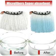 Mop Head Replacement, 3 Pack Spin Mop Refill Replace Head Compatible O Cedar Easywring 1-Tank System, Great Cleaning Power, Microfiber, Helper Housework, Machine Washable Easy-To-Replace, White - 拖把3件 - 查看 5