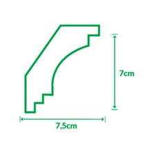 Styrofoam Molding With Premium Putty Finish, Model ZI10, 10 Cm Linear Meters With 4 Closed Corners - 12 Meter Linier - View 6