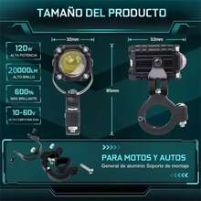 1un extraño Faros De Lupa Luces Led Auxiliares Con Estrobo 4 Modos Adecuado para conducir con niebla - versión prémium - Ver 3