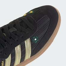 Adidas Samba 'Cream White Sand Strata' Women's-ID0478 | Retro Heritage Style, Timeless Silhouette - Black and Gold - View 9