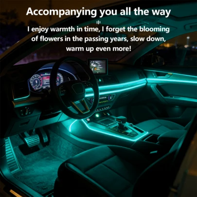 FILIPLI 6/10/18 In 1 Universal LED Acrylic Interior Ambient Lights, Car RGB 256 Color Rainbow Music Light Strip With Remote Control, Atmosphere Lamp Set