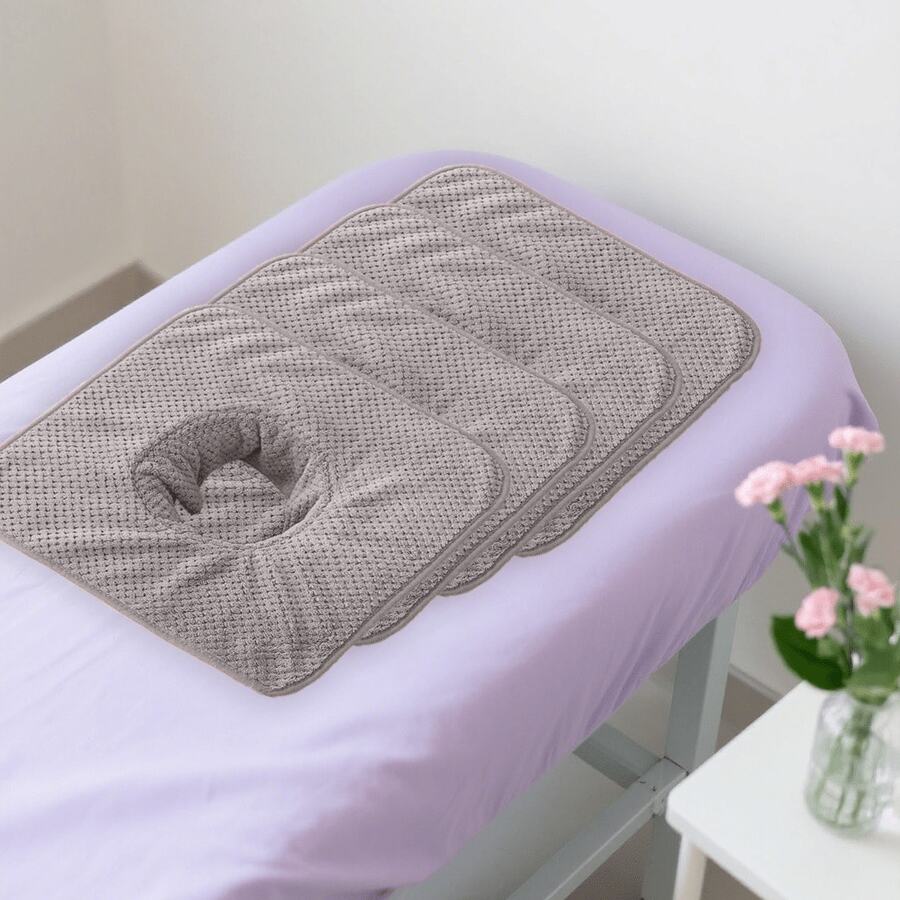3/6pcs Massage Towels For Beauty Salons, Facial Breathing Hole Pillowcases, SPA Massage Bedspread Towels, Reusable And Durable Towels - Multicolor - View 1