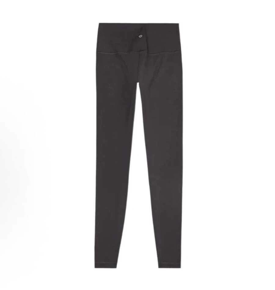 Lululemon High Waist Power Flex Tummy Control Leggings,Leggings For Women Tummy Control, Workout Leggings For Women 4 Way Stretch - 石墨黑 - 查看 1