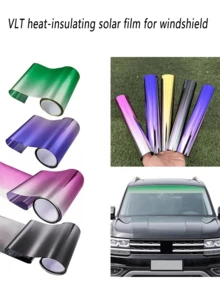 Tấm che nắng kính chắn gió ô tô đa năng, kích thước 59,06 inch x 7,87 inch, màng cách nhiệt chống nắng cho ô tô, ngăn chặn tia UV. - A - Xem 4