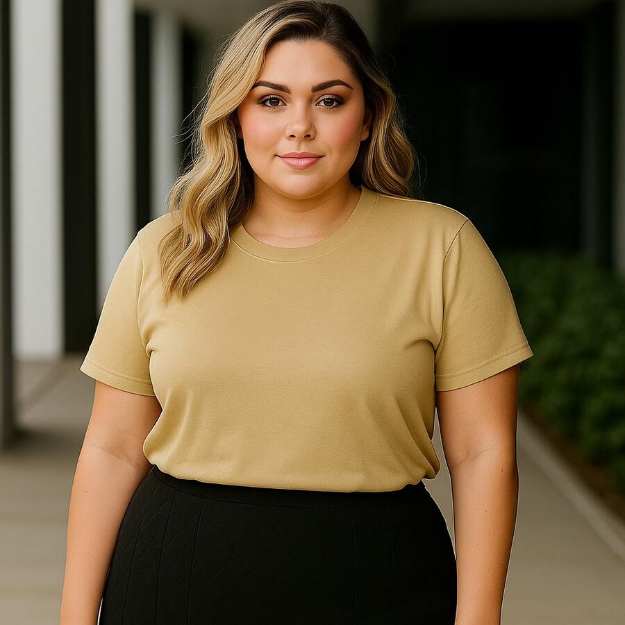 Premium 100% Cotton T-Shirt, 26.1 Yarn, Crew Neck, Short Sleeve, Comfortable And Ready To Ship, Loose Fit, Plus Size - OAT - Xem 1