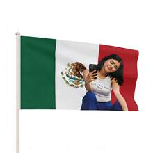定制墨西哥国旗，个性化旗帜，耐用横幅，适合室内外装饰，是派对、商务活动、周年纪念、花园装饰的理想之选，色彩鲜艳，面料耐用，活动策划，户外横幅，墨西哥礼品创意，墨西哥风情，纪念礼品 - 彩色 - 查看 8