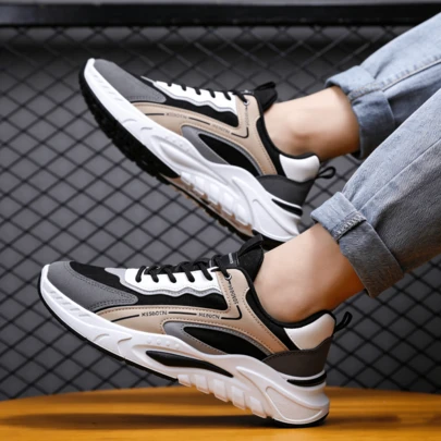 Zapatillas De Deporte Transpirables Con Estilo Para Hombres Diseño Moderno y Cómodo