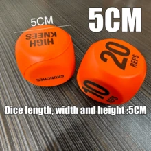 2颗六角形健身骰子 - 瑜伽游戏骰子 - 瑜伽爱好者玩具，包含36种运动动作，生日和圣诞节礼物 - 彩色 - 查看 9