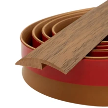 1pc 1m/39.37in Self-Adhesive Floor Transition Strip, Soft Wood Grain Design Edging Suitable For Carpet, Laminate Flooring And Thresholds - C - View 15