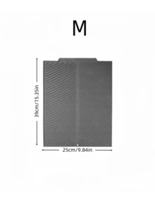 1pc Silicone Drain Mat, Thick Non-Slip Self-Draining Dish Drying Mat, Gray Tabletop Protective Pad For Sink, Dishes, Cups - Grey - View 15