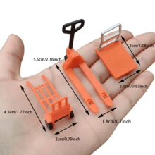 12pcs 1:24 Scale Miniature Forklift Truck Set, Suitable For Decorating Dollhouse Warehouse, Construction, Farm Scenes, Collectible For Miniature Enthusiasts, DIY Prop For Photography, Creative Easter Gift For Friends - Multicolor - View 4