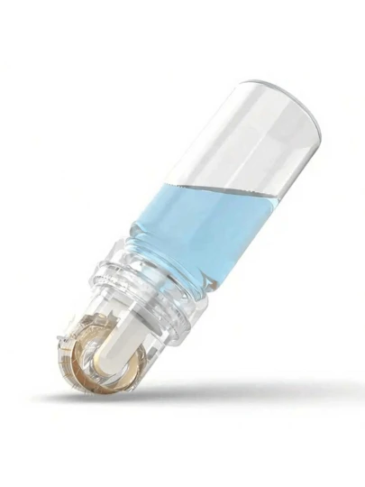 64 Needles Derma Roller 0.25mm Titanium Microneedle Stamp Stamp For Lip And Facial At Home Use Personal Home Use Face Beauty Equipment Essence Importer For Face, Lip And Body (Serum Is Not Included),0.25mm 64 Needles Derma Roller Titanium Microneedle Stamp,Microneedle Roller For Enhancing Lips, Face, Neck, And Eyebrows, With A Needle Length Of 0.25Mm