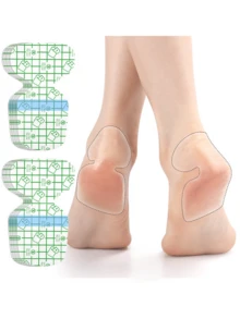 30pcs Invisible Moisturizing Heel Pads, Breathable Comfortable Repair Cracked Heels, Sensitive Skin Foot Care - Multicolor - View 3