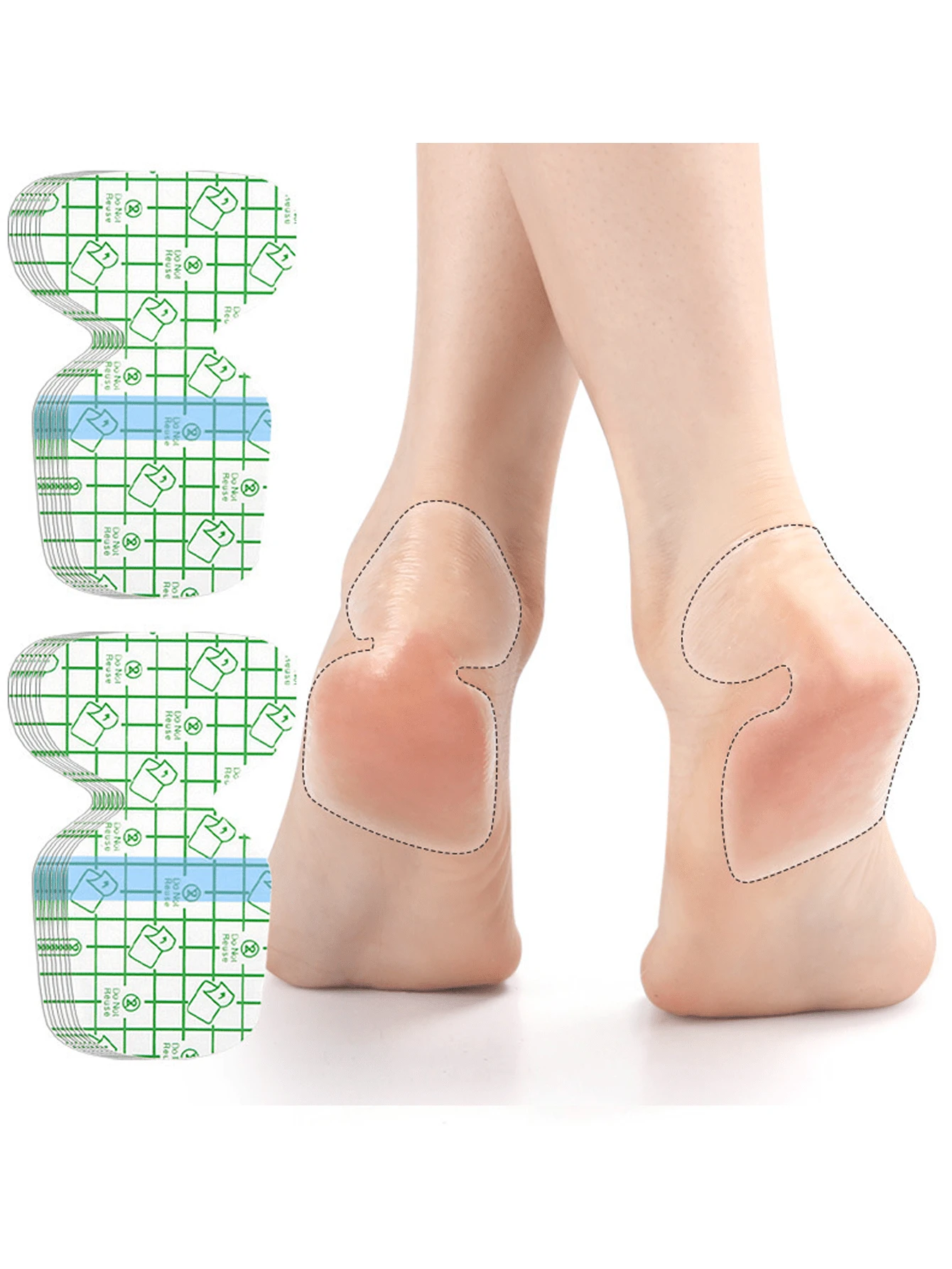 30pcs Invisible Moisturizing Heel Pads, Breathable Comfortable Repair Cracked Heels, Sensitive Skin Foot Care