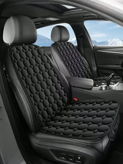 7 Piezas/Set Fundas para Asientos de Coche - Terciopelo Mullido con Bolsillos de Almacenamiento, Diseño Antideslizante y Transpirable para Calidez en Invierno, Cómodo, Duradero, Adecuado para Todas las Estaciones, Accesorios de Interior de Coche, Ajuste Universal para Todos los Coches