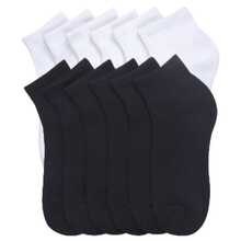 12 Pairs Cotton Cushion Ankle Socks Cotton Blend Athletic Sports Workout Running Socks Comfort Cozy Sweat-Absorbing Anti-Slip Comfy Value Pack - 踝關節混合 - 查看 1