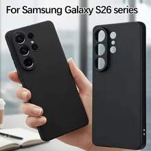 適用於 Galaxy S26 Ultra, S26 Plus, S26, A37, A57 5G, A16, A06, S25 Ultra, S24 Ultra, A55 5G, A15 5G, A35 5G, S25 Edge, A54 5G, A25 5G, S24, A05S, A34 5G, S25, A14 5G, S25 Plus, S24+, S23+, S22+, S25 FE, S24 FE, S23 FE, S20 FE, S23, S22 手機殼。提供兩種款式：防摔氣墊手機殼和黑色啞光手機殼。功能包括鏡頭保護、防刮、防摔和防指紋。避免日常碰撞並保護手機背蓋和框架。由柔軟 TPU 材質製成。 - 黑色 - 查看 6