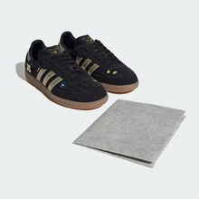 Adidas Samba 'Cream White Sand Strata' Women's-ID0478 | Retro Heritage Style, Timeless Silhouette - Black and Gold - View 4