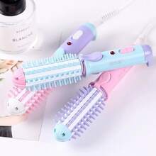 Mini Portable Hair Curling Brush, Straightener, Dual Voltage - 粉紅色(迷你) - 查看 5