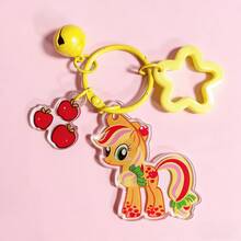 MY LITTLE PONY 1个可爱卡通吊坠（带铃铛），女士包包挂饰，汽车钥匙链，多功能卡通装饰礼品，适合圣诞节、万圣节、新年、毕业典礼、返校季及其他节日 - 彩色 - 查看 13