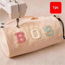 1 chiếc túi du lịch và túi đựng đồ qua đêm cuối tuần thêu tên theo yêu cầu, túi hành lý tập gym, bệnh viện cá nhân hóa, quà tặng Ngày của Mẹ, Ngày của Cha cho phái nữ, quà tặng tri ân giáo viên, đồ dùng học tập cho sinh viên, đồ dùng văn phòng phẩm. - Màu be - Xem 8