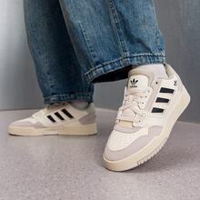 adidas originals Drop Step 2.0 舒適 低筒 板鞋 男女同款 乳白色 - 乳白色 - 查看 2