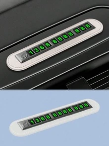 11-Digit Reusable Illuminated Temporary Parking Permit Card - High-Quality PU Leather & Metal Design, With Adhesive Sticker, Fits All Vehicles - Soft Magnetic Temporary Parking Sign - View 14