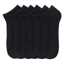 12 Pairs Cotton Cushion No Show Socks With Arch Support Cotton Blend Athletic Sports Workout Running Socks Comfort Cozy Sweat-Absorbing Anti-Slip Comfy Value Pack - 無秀黑 - 查看 3