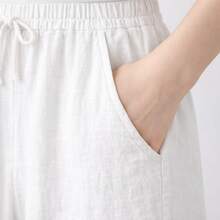 Women Pants - 白色 - 查看 4